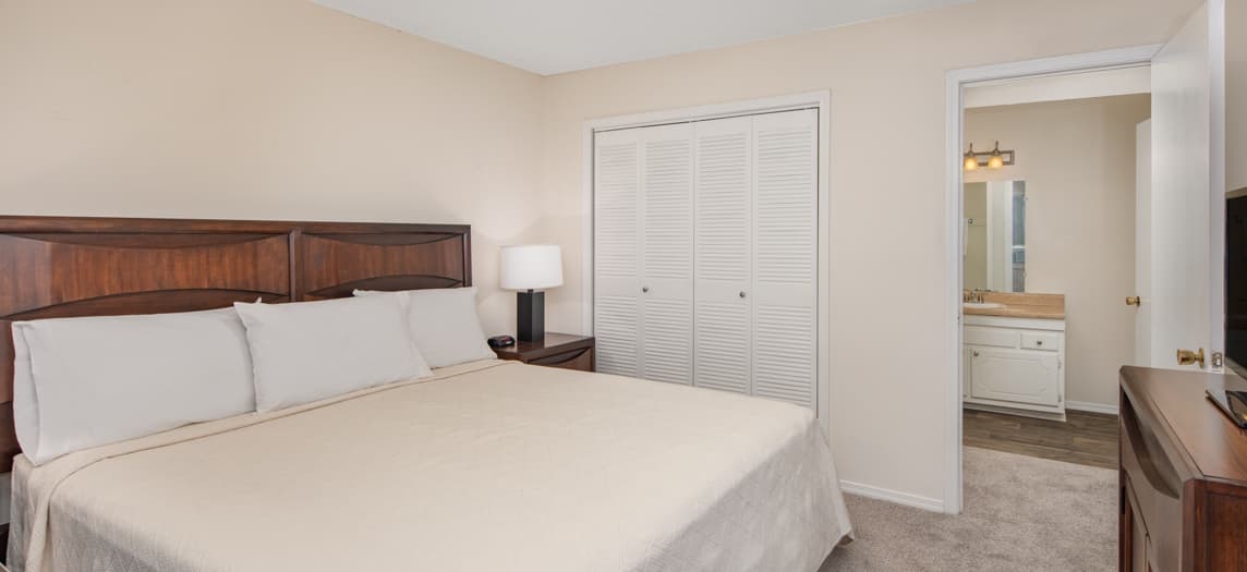 Model Bedroom at MAA Tanglewood luxury apartment homes in Anderson, SC