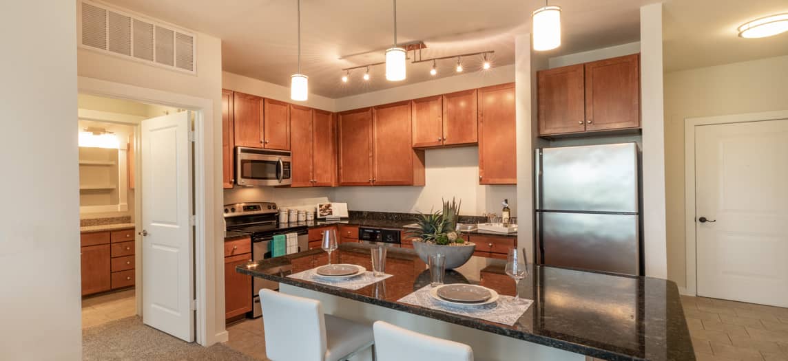 Kitchen at MAA West Austin luxury apartment homes in Austin, TX