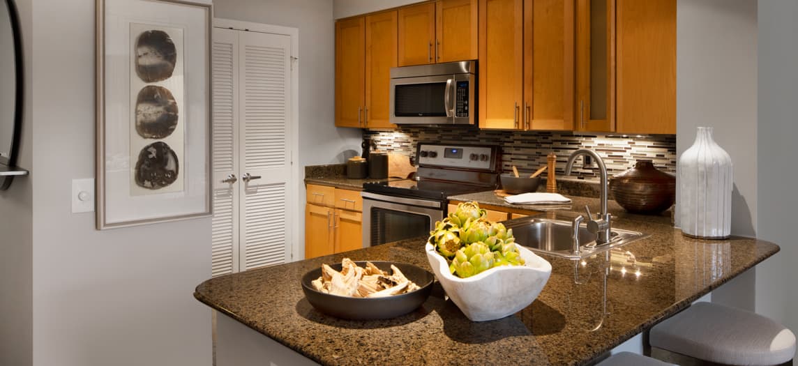 Kitchen at Post Massachusetts Avenue luxury apartment homes in Washington, DC