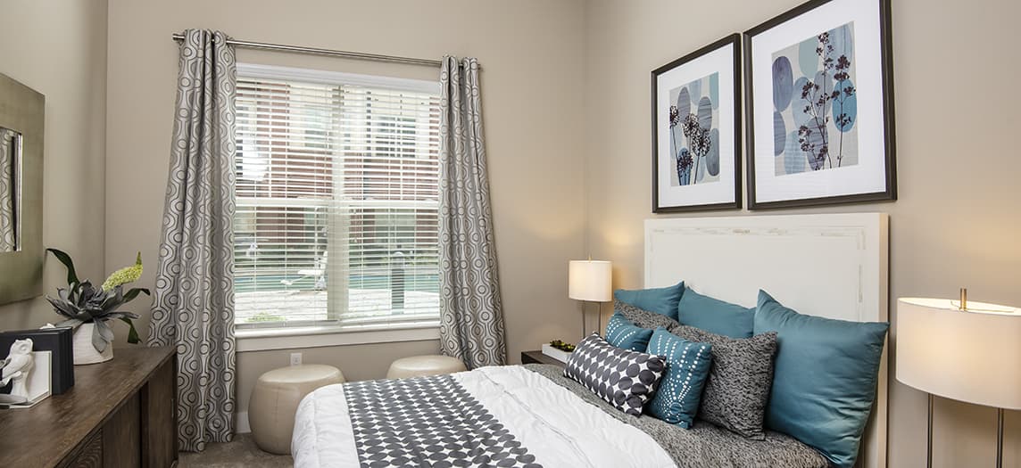 Bedroom at Colonial Reserve at South End luxury apartment homes in Charlotte, NC
