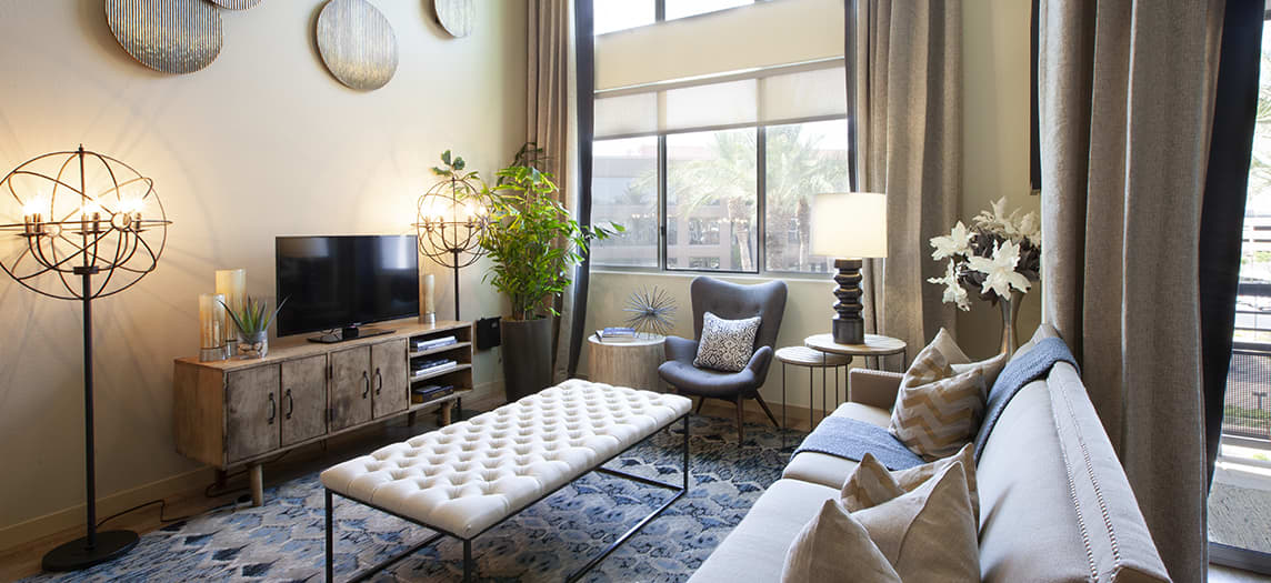 Living Room at Residences at Fountainhead luxury apartment homes in Phoenix, AZ