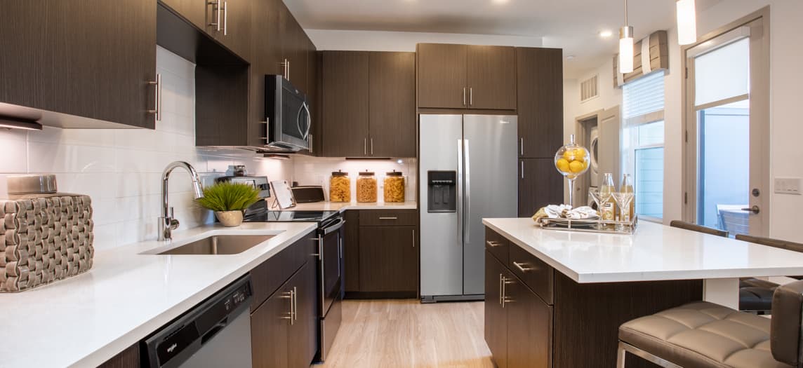 Kitchen at Sync36 luxury apartment homes in Westminster, CO