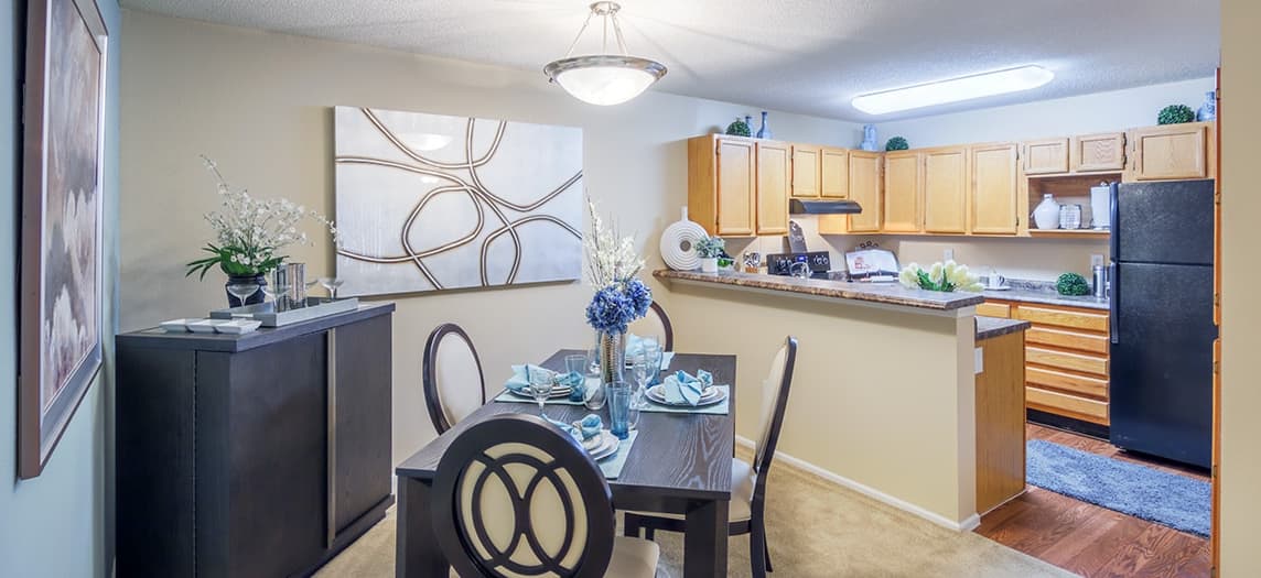 Living Room and Kitchen at MAA Brandon luxury apartment homes in Tampa, FL