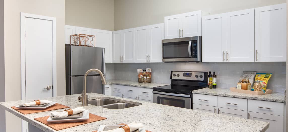 Model Kitchen at MAA Harbour Island luxury apartment homes in Tampa, FL