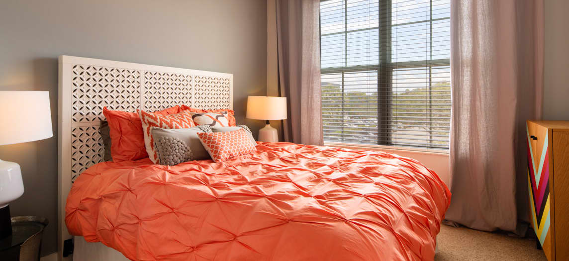 Bedroom at MAA SoHo Square luxury apartment homes in Tampa, FL