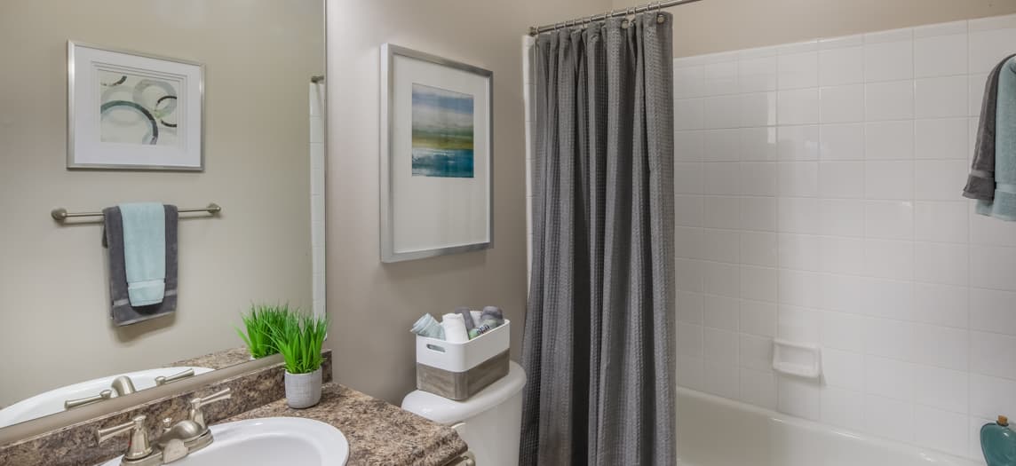 Bathroom at MAA Barrett Creek luxury apartment homes in Atlanta, GA