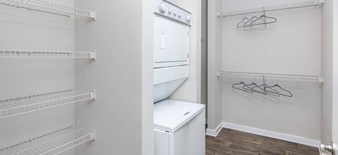 Closet washer and dryer at MAA piedmont Park in Atlanta, GA