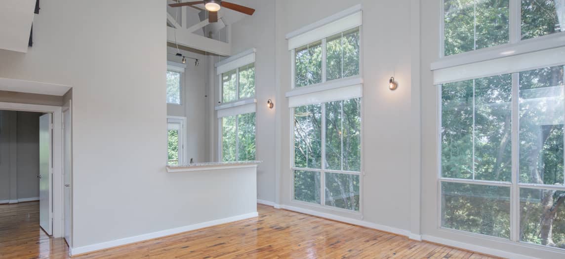 Model living Room at MAA Piedmont Park in Atlanta, GA