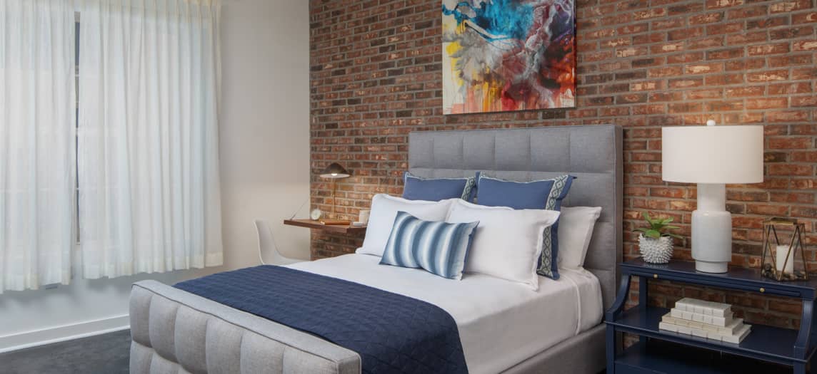 Bedroom at MAA Piedmont Park luxury apartment homes in Atlanta, GA