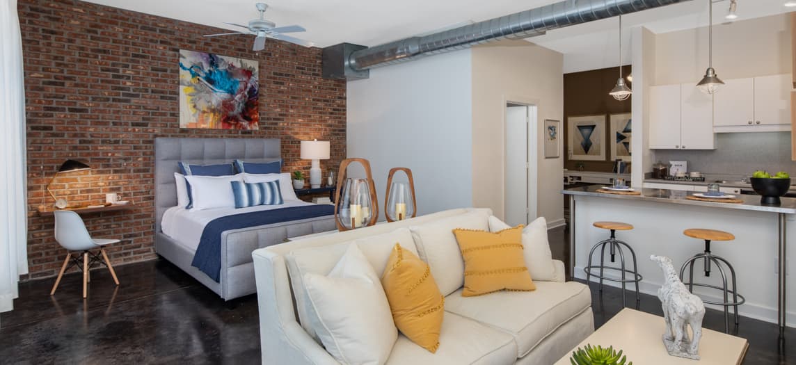 Bedroom at MAA Piedmont Park luxury apartment homes in Atlanta, GA