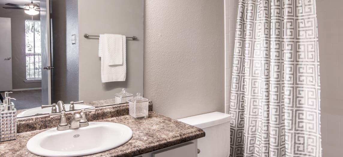 Model Bathroom at MAA Huntington luxury apartment homes in Savannah, GA