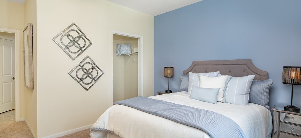 Bedroom 1 at Colonial Grand at Godley Lake luxury apartment homes in Savannah, GA