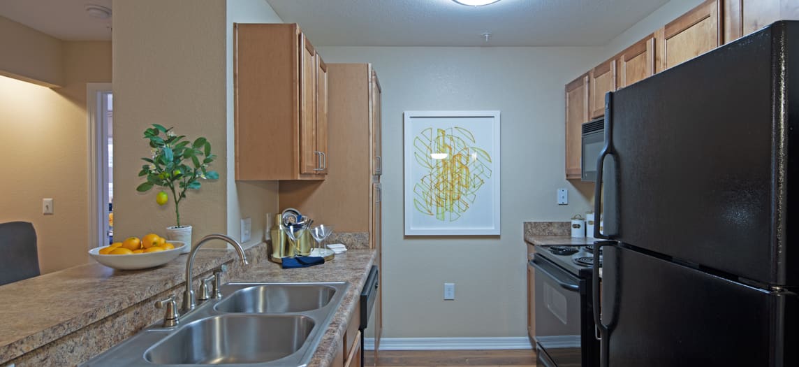 Kitchen at MAA Prosperity Creek luxury apartment homes in Charlotte, NC