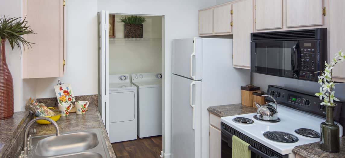 Model Kitchen at MAA South Tryon luxury apartment homes in Charlotte, NC