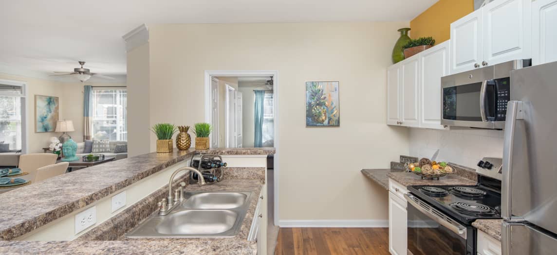 Kitchen  at MAA Research Park luxury apartment homes in Durham, NC