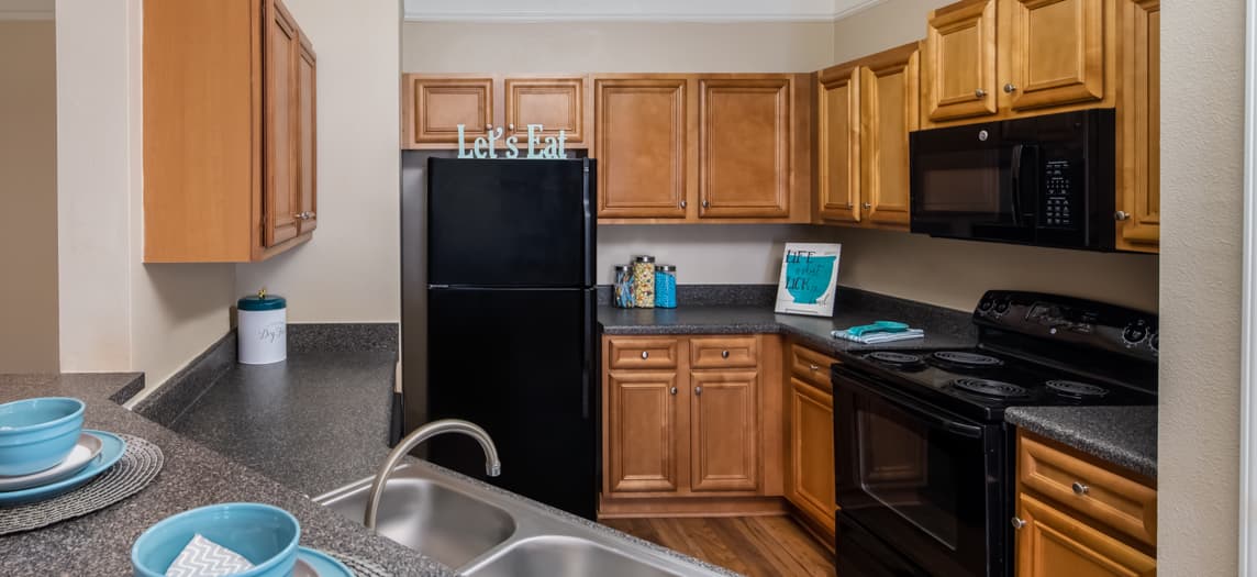 Kitchen at MAA Brierdale luxury apartment homes in Raleigh, NC