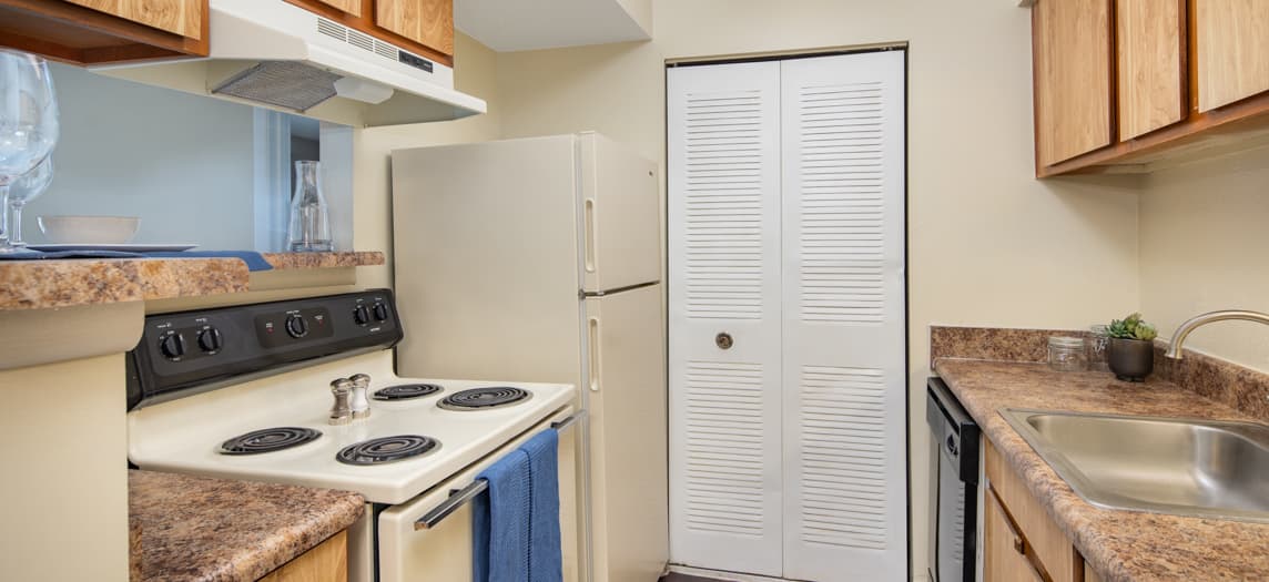 Kitchen at MAA Haywood luxury apartment homes in Greenville, SC