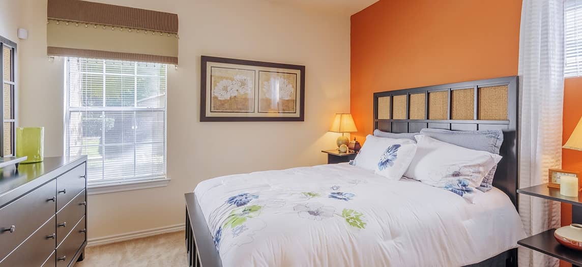 Bedroom at MAA Sierra Vista luxury apartment homes in Austin, TX