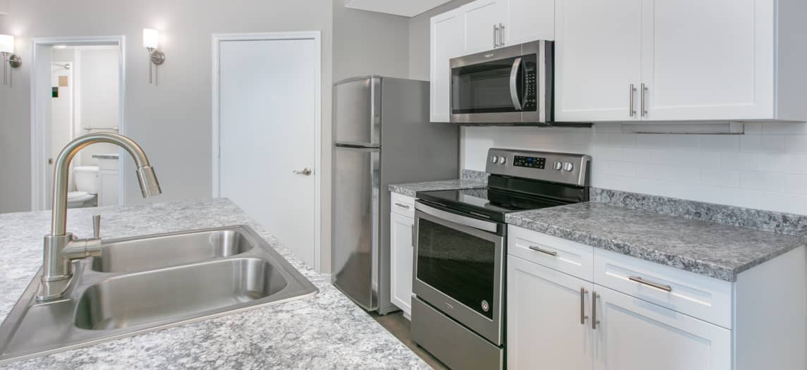 Kitchen at MAA Legacy luxury apartment homes in Dallas, TX