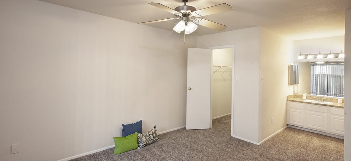 Master bedroom at MAA Cypresswood luxury apartment homes in Houston, TX