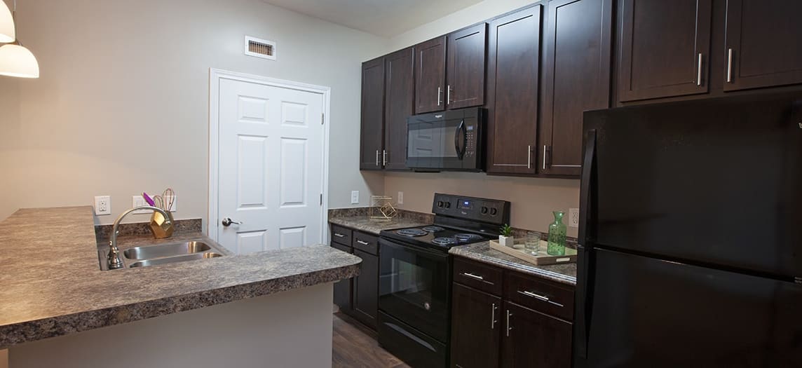 Kitchen at MAA Cypresswood luxury apartment homes in Houston, TX