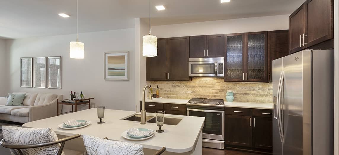 Kitchen 2 at MAA Greater Heights luxury apartment homes in Houston, TX
