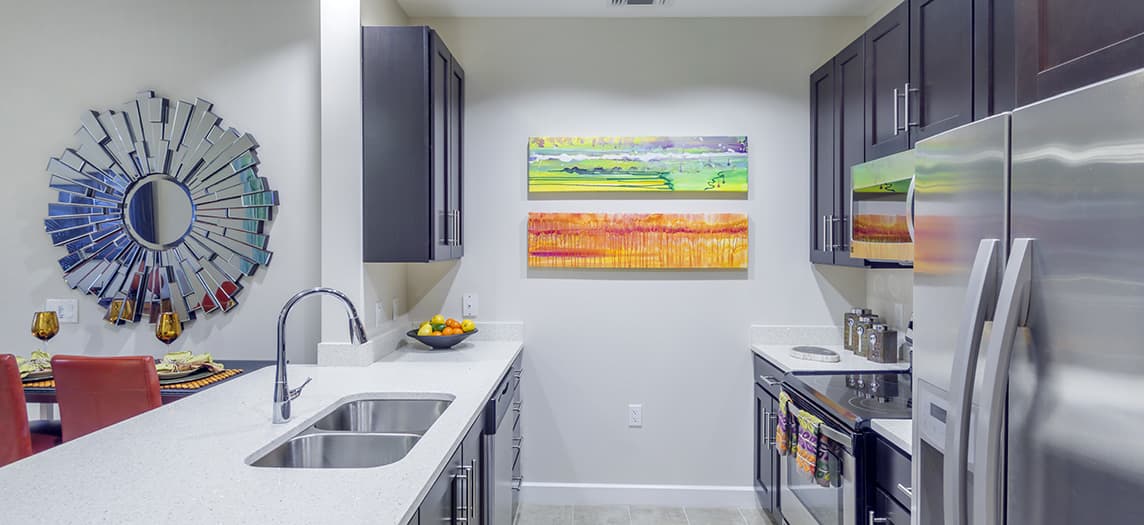 Kitchen at Radius luxury apartment homes in Newport News, VA