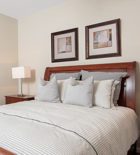 Bedroom at 535 Brookwood luxury apartment homes in Atlanta, GA