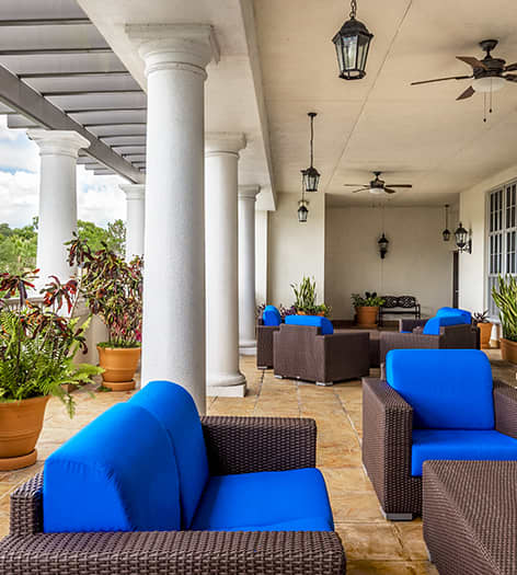 Patio at Colonial Grand at Town Park luxury apartment homes in Orlando, FL