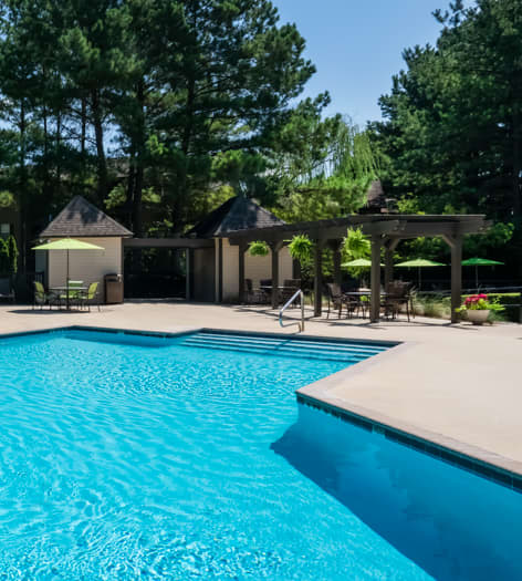 Pool at Colonial Village at Trussville luxury apartment homes in Birmingham, AL