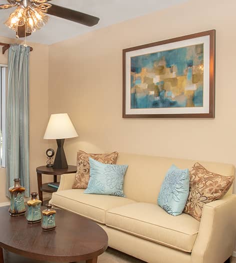 Living Room 2 at MAA Old Town Scottsdale North luxury apartment homes in Phoenix, AZ