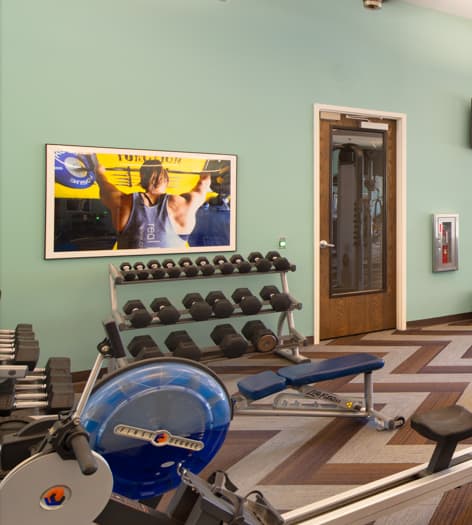 Fitness center at MAA SoHo Square luxury apartment homes in Tampa, FL