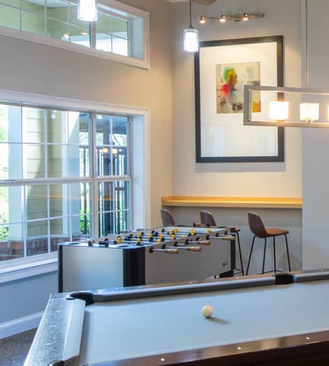 Billiards at MAA Briarcliff luxury apartment homes in Atlanta, GA