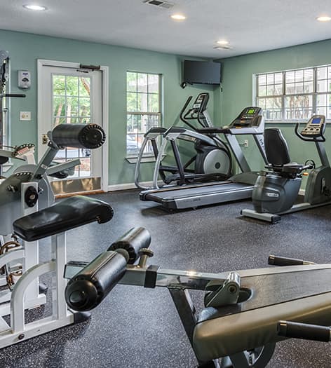 Fitness Center at Colonial Village at Deerfield luxury apartment homes in Durham, NC