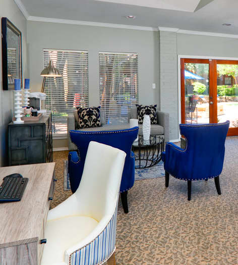 Interior Leasing Office at MAA Highwood Plano luxury apartment homes in Plano, TX