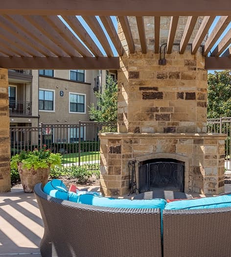 Fireplace at MAA Starwood luxury apartment homes in Frisco, TX