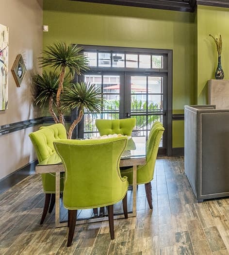Leasing office at Haven at Blanco luxury apartment homes in San Antonio, TX