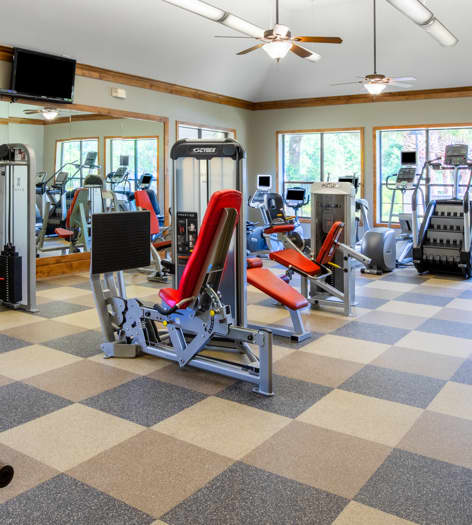 Fitness center at Stone Ranch at Westover Hills luxury apartment homes in San Antonio, TX
