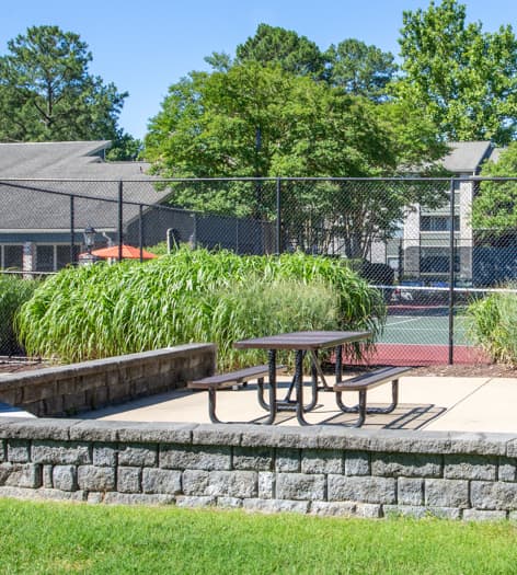 Grilling Area at Township at Hampton Woods luxury apartment homes in Hampton, VA