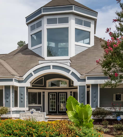 Exterior at Colonial Village at Waterford luxury apartment homes in Richmond, VA