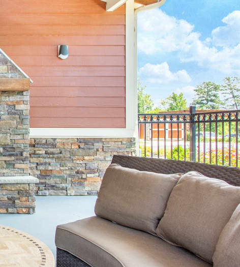 Grill Seating at Retreat at West Creek luxury apartment homes in Richmond, VA