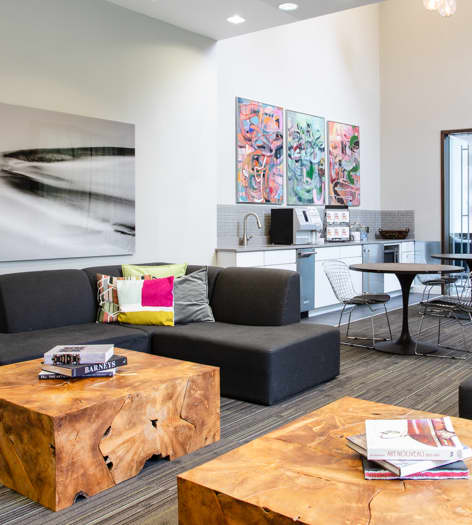 Community room 2 at Post Carlyle luxury apartment homes in Alexandria, VA