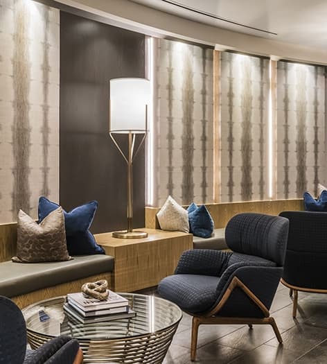 Leasing office seating at Post Massachusetts Avenue luxury apartment homes in Washington, DC