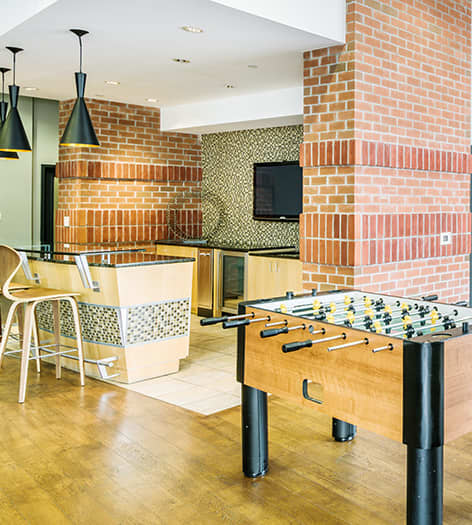 Community Kitchen & Game Room at Post Park Maryland luxury apartment homes in Hyattsville, MD