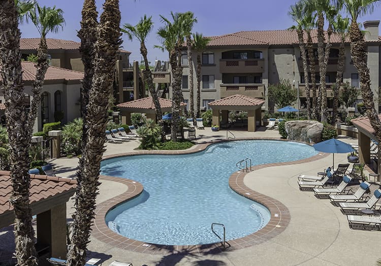 Pool 1 at Colonial Grand at Scottsdale luxury apartment homes in Phoenix, AZ
