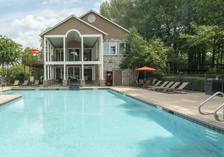 Pool 1 at Colonial Grand at Edgewater luxury apartment homes in Huntsville, AL
