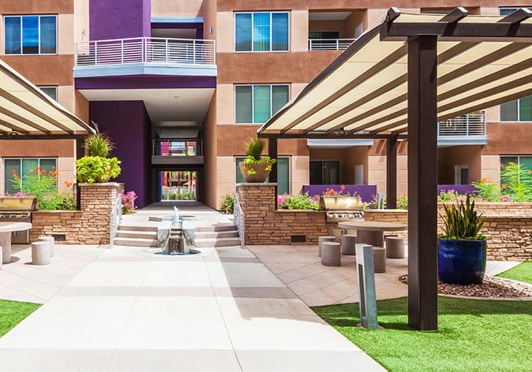 Grill & Pet Area at Skysong luxury apartment homes in Phoenix, AZ