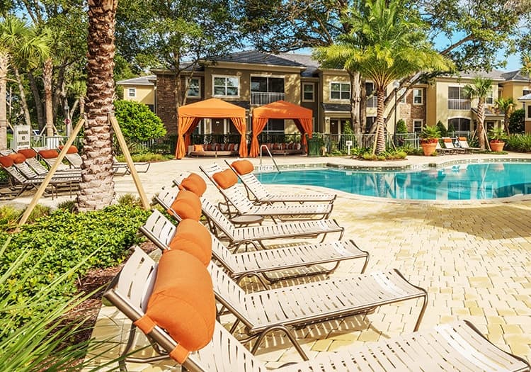 Pool at Colonial Grand at Lake Mary luxury apartment homes in Orlando, FL