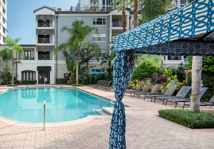 Pool at MAA Parkside luxury apartment homes in Orlando, FL