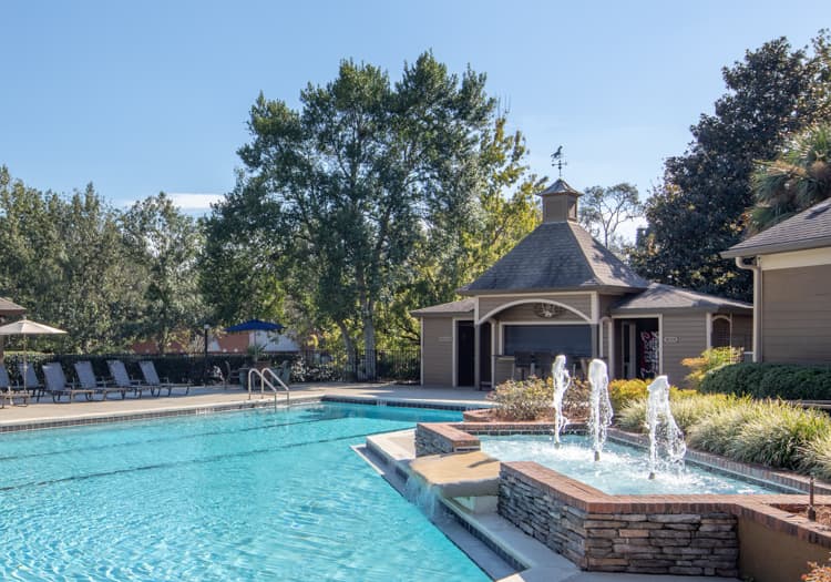 Pool at The Paddock Club Tallahassee luxury apartment homes in Tallahassee, FL